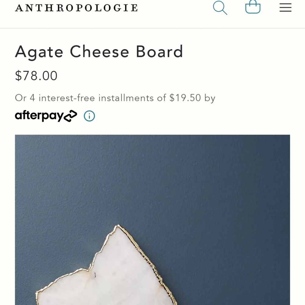 Anthropology agate cheese board $40